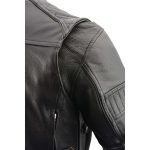 Milwaukee Leather MLM1545 Men’s Quilted Pattern Triple Vent Black Leather Scooter Jacket - Image 11