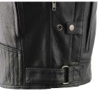 Milwaukee Leather MLM1545 Men’s Quilted Pattern Triple Vent Black Leather Scooter Jacket - Image 10