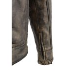 Milwaukee Leather MLM1550 Men’s Vented Black-Beige Distressed Leather Scooter Style Motorcycle Jacket w/ Liner - Image 14