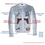Milwaukee Leather MLM1550 Men’s Vented Black-Beige Distressed Leather Scooter Style Motorcycle Jacket w/ Liner - Image 2
