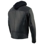 Milwaukee Leather MLM1552 Men’s Black Leather ‘Utility Pocket’ Vented Scooter Style Motorcycle Jacket w/ Hoodie - Image 6