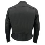 Milwaukee Leather MLM1560 Men’s Black Long Body and Vented Motorcycle Leather Jacket - Image 2