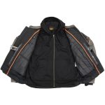 Milwaukee Leather MLM1561 Men’s Distressed Brown Leather Jacket with Reflective Skulls - Image 4