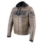 Milwaukee Leather MLM1561 Men’s Distressed Brown Leather Jacket with Reflective Skulls - Image 11