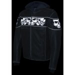Milwaukee Leather MLM1562 Men’s Distressed Grey Leather Jacket with Reflective Skulls - Image 5