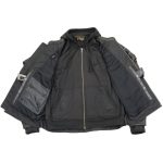 Milwaukee Leather MLM1563 Men’s Black Leather Scooter Style Motorcycle Jacket with Reflective Skulls w/ Hoodie - Image 7