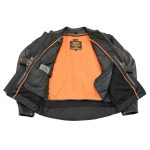 Milwaukee Leather MLM1580 Men’s Full Side Lace Vented Black Leather Scooter Jacket - Image 5
