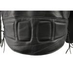 Milwaukee Leather MLM1580 Men’s Full Side Lace Vented Black Leather Scooter Jacket - Image 11