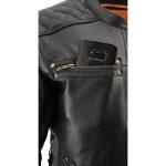 Milwaukee Leather MLM1580 Men’s Full Side Lace Vented Black Leather Scooter Jacket - Image 9