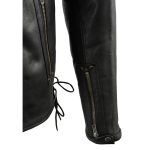 Milwaukee Leather MLM1580 Men’s Full Side Lace Vented Black Leather Scooter Jacket - Image 10