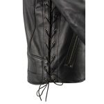 Milwaukee Leather MLM1580 Men’s Full Side Lace Vented Black Leather Scooter Jacket - Image 15