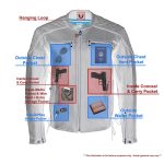 Milwaukee Leather MLM1580 Men’s Full Side Lace Vented Black Leather Scooter Jacket - Image 2