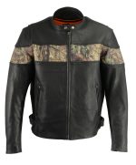 Milwaukee Leather MLM1595 Men’s ‘Jungle Mossy’ Side Stretch Leather Motorcycle Racer Jacket - Image 13