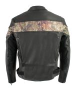 Milwaukee Leather MLM1595 Men’s ‘Jungle Mossy’ Side Stretch Leather Motorcycle Racer Jacket - Image 12