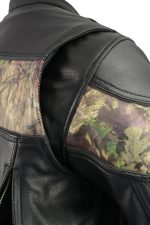 Milwaukee Leather MLM1595 Men’s ‘Jungle Mossy’ Side Stretch Leather Motorcycle Racer Jacket - Image 14
