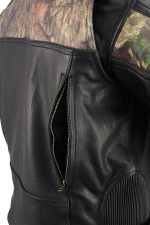 Milwaukee Leather MLM1595 Men’s ‘Jungle Mossy’ Side Stretch Leather Motorcycle Racer Jacket - Image 9