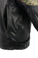 Milwaukee Leather MLM1595 Men’s ‘Jungle Mossy’ Side Stretch Leather Motorcycle Racer Jacket - Image 7