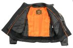 Milwaukee Leather MLM1595 Men’s ‘Jungle Mossy’ Side Stretch Leather Motorcycle Racer Jacket - Image 4