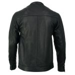 Milwaukee Leather MLM1604 Men’s Stand-Up Collar Black Casual Biker Goat Skin Leather Shirt with Dual Closure - Image 2