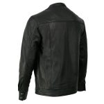 Milwaukee Leather MLM1604 Men’s Stand-Up Collar Black Casual Biker Goat Skin Leather Shirt with Dual Closure - Image 10