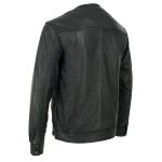 Milwaukee Leather MLM1607 Men’s Collarless Black Premium Goat Skin Leather Casual Biker Shirt w/ Dual Closure - Image 10