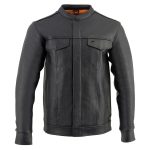 Milwaukee Leather MLM1610 Men’s Club Style Black Casual Biker Leather Shirt with Dual Closure - Image 7