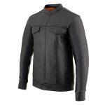 Milwaukee Leather MLM1610 Men’s Club Style Black Casual Biker Leather Shirt with Dual Closure - Image 6