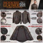 Milwaukee Leather MLM1613 Men’s Distressed Brown Casual Biker Rider Leather Shirt w/ Vintage 5 Cent Buffalo Buttons - Image 2