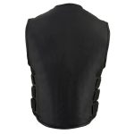 Milwaukee Leather MLM3500 Men’s Swat Style Rider Leather Vest w/ Single Panel Back for Club Patches - Image 2