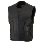 Milwaukee Leather MLM3500 Men’s Swat Style Rider Leather Vest w/ Single Panel Back for Club Patches - Image 10