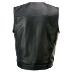 Milwaukee Leather MLM3503 Men’s Pursuit Black Premium Goat Leather V Neck Club Style Motorcycle Rider Vest - Image 14