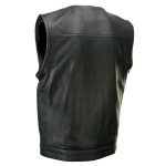 Milwaukee Leather MLM3503 Men’s Pursuit Black Premium Goat Leather V Neck Club Style Motorcycle Rider Vest - Image 15