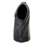 Milwaukee Leather MLM3503 Men’s Pursuit Black Premium Goat Leather V Neck Club Style Motorcycle Rider Vest - Image 13