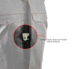 Milwaukee Leather MLM3506 Men’s Black Premium Leather Vest – Old Glory Laced Armholes Red Stitching Club Style Vest - Image 6