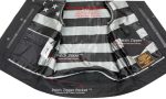Milwaukee Leather MLM3507 Men’s Old Glory Black Premium Leather Club Style Vest w/ Grey Stitching Laced Armholes - Image 9