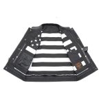 Milwaukee Leather MLM3509 Men’s Black Premium Leather Vest – Old Glory Laced Armholes White Stitching Club Style Vest - Image 4