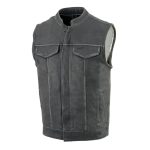 Milwaukee Leather MLM3513 Men’s Premium Leather Club-Style Motorcycle Vest w/ Snaps and Zipper Closure - Image 9