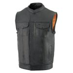 Milwaukee Leather Men’s MLM3514 Black Premium Dual Closure Club Style Motorcycle Vest w/ Cool-Tec Leather Treatment - Image 8