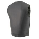 Milwaukee Leather Men’s MLM3515 Black Premium Collarless Club Style Motorcycle Vest w/ Cool-Tec Leather Treatment - Image 11