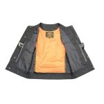 Milwaukee Leather Men’s MLM3515 Black Premium Collarless Club Style Motorcycle Vest w/ Cool-Tec Leather Treatment - Image 8