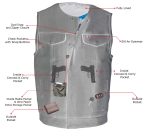 Milwaukee Leather Men’s MLM3515 Black Premium Collarless Club Style Motorcycle Vest w/ Cool-Tec Leather Treatment - Image 5