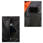 Milwaukee Leather MLM3517 Men’s Black Premium Leather Classic V-Neck Side Lace Motorcycle Rider Vest - Image 7