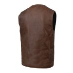 Milwaukee Leather MLM3518 Men’s Gambler Snap Front Vintage Crazy Horse Brown Motorcycle Leather Vest - Image 13