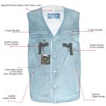 Milwaukee Leather MLM3518 Men’s Gambler Snap Front Vintage Crazy Horse Brown Motorcycle Leather Vest - Image 8