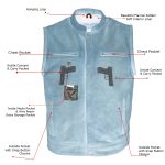 Milwaukee Leather MLM3519 Men’s “Gambler” Crazy Horse Brown Vintage Leather Vest – Club Style Motorcycle Rider Vest - Image 8