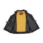 Milwaukee Leather MLM3520 Men’s Black Leather Vest – Classic V-Neck Straight Bottom Side Lace Motorcycle Rider Vest - Image 7