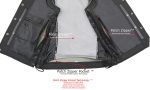 Milwaukee Leather MLM3521 Men’s Distress Grey Leather Vest – V-Neck Straight Bottom Side Lace Motorcycle Rider Vest - Image 4