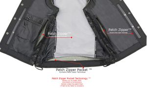 Milwaukee Leather MLM3521 Men’s Distress Grey Leather Vest – V-Neck Straight Bottom Side Lace Motorcycle Rider Vest - Image 4