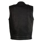 Milwaukee Leather MLM3523SET Men’s Black ‘Heated’ Collarless Moto Leather Vest – for Winter Cold Weather - Image 5