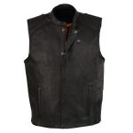 Milwaukee Leather MLM3523SET Men’s Black ‘Heated’ Collarless Moto Leather Vest – for Winter Cold Weather - Image 9